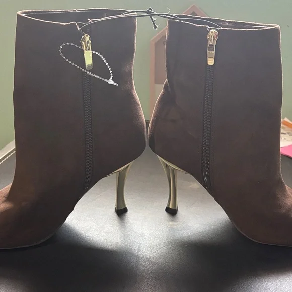 Nine West Dark Brown Ankle Booties - Picture 5 of 5